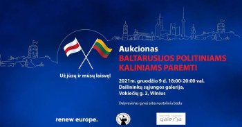 On December 9, Vilnius will host an auction in support of Belarusian political prisoners